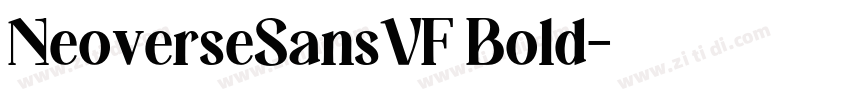NeoverseSansVF Bold字体转换